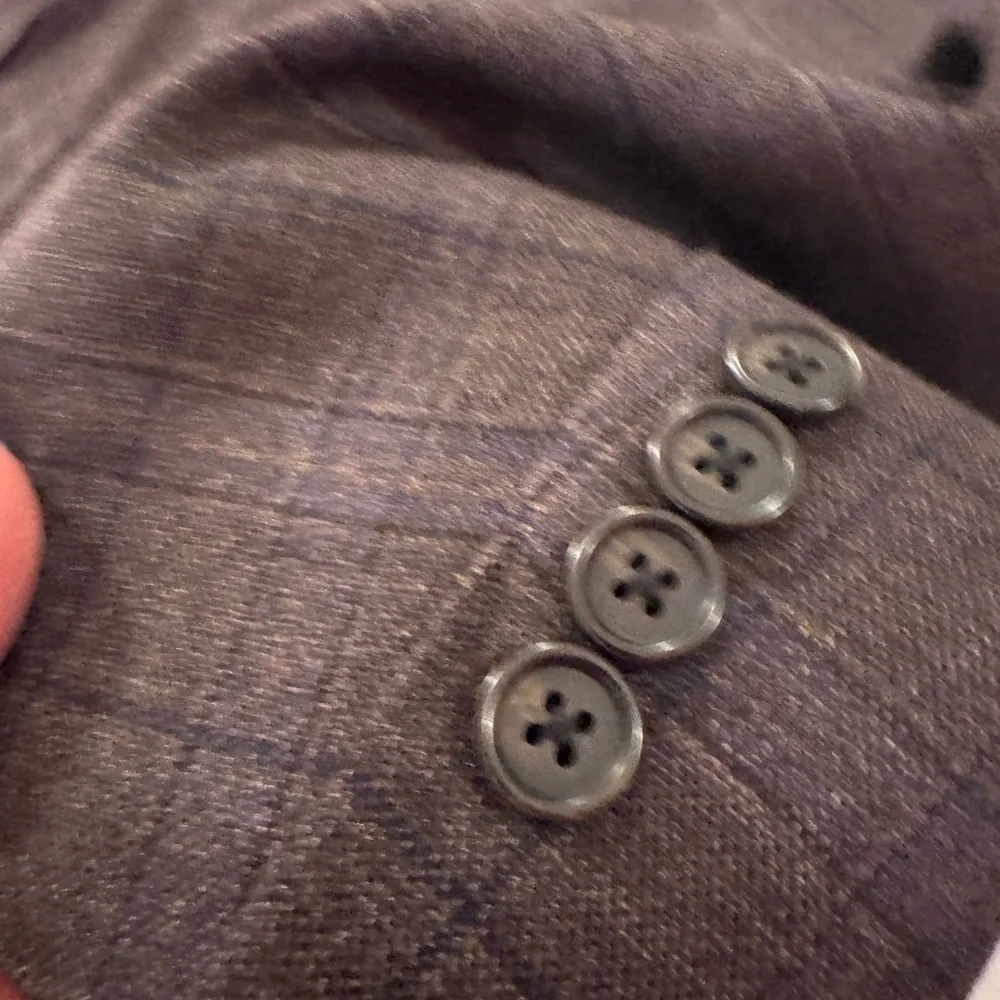 Ralph Lauren Wool Two-Button Plaid Sport Coat in Checkered Dark Gray